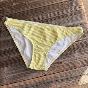 NWT Xhilaration Yellow and White Striped Bikini Bottoms